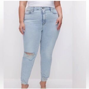 Good American Good Classic Slim High Rise Jeans Light Wash Women’s Size 14/32